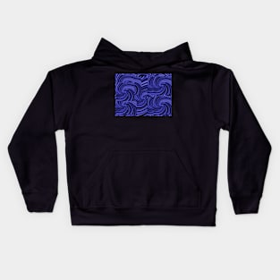 Purple & Black Swirls of Madness Kids Hoodie